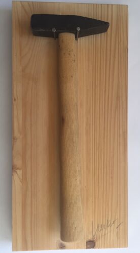 Günther Uecker firmado Yourself Hammer clavo madera objeto edición firmado a mano - Imagen 1 de 11