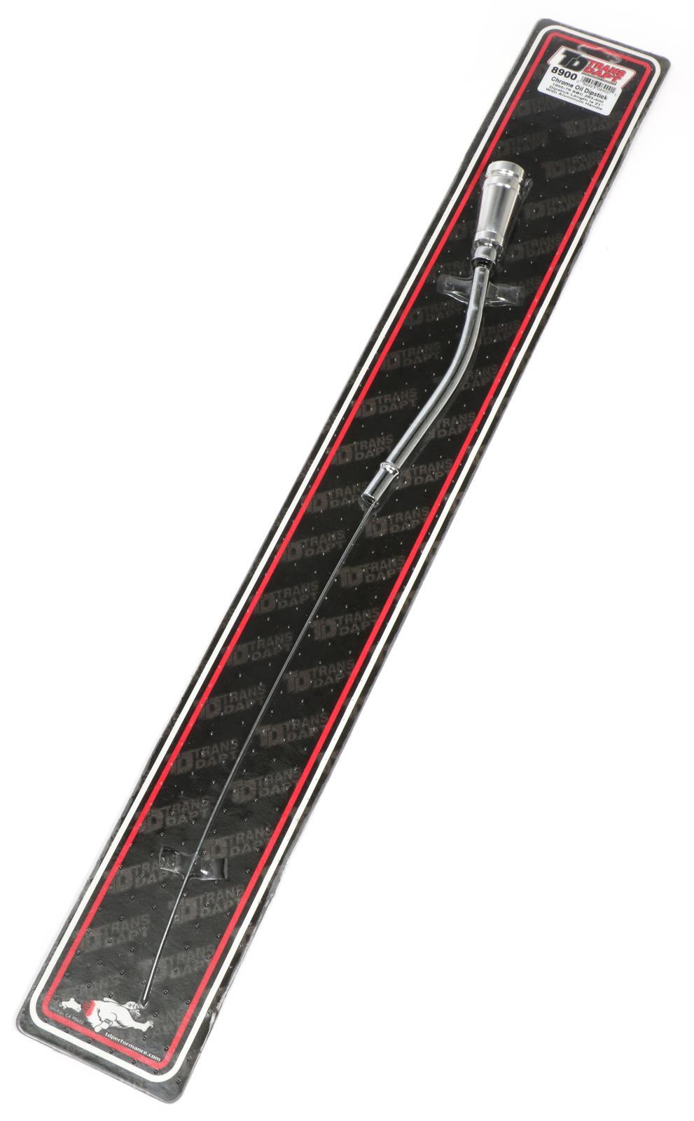 Trans-Dapt Dipstick W/ Tube Engine Chrome Steel Tube/Polished Billet Handle SBC