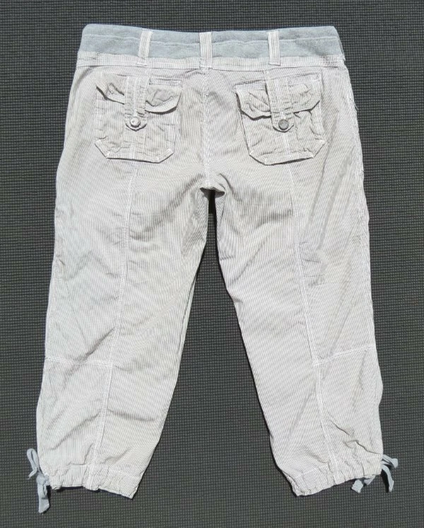 Pantalones cortos cosmo de algodón elástico a rayas marrón color puro para mujer EE. UU. M 30 8 10 Foto 3 de 4