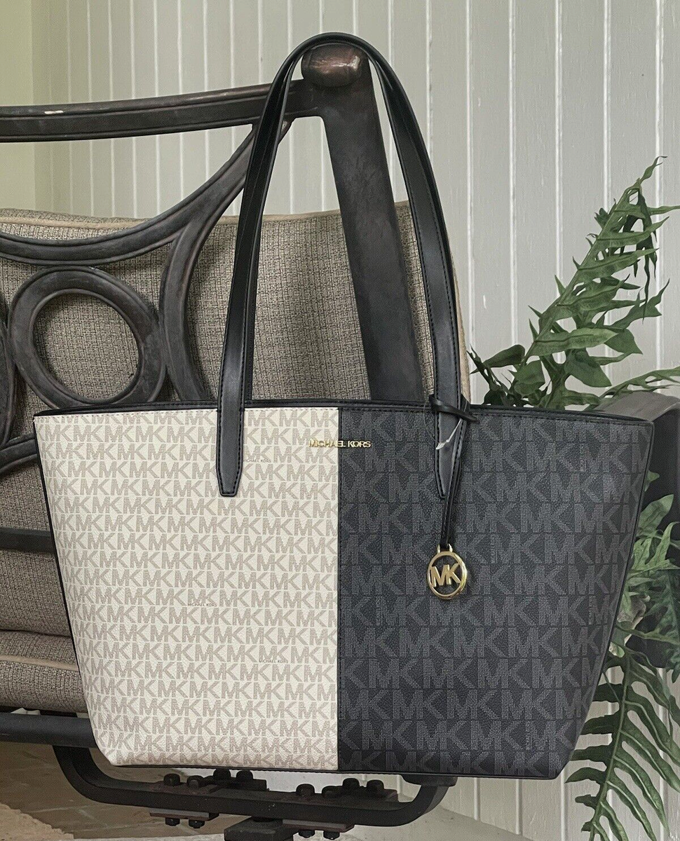 Michael Kors Jet Set Medium Zip Tote Black Multi for sale