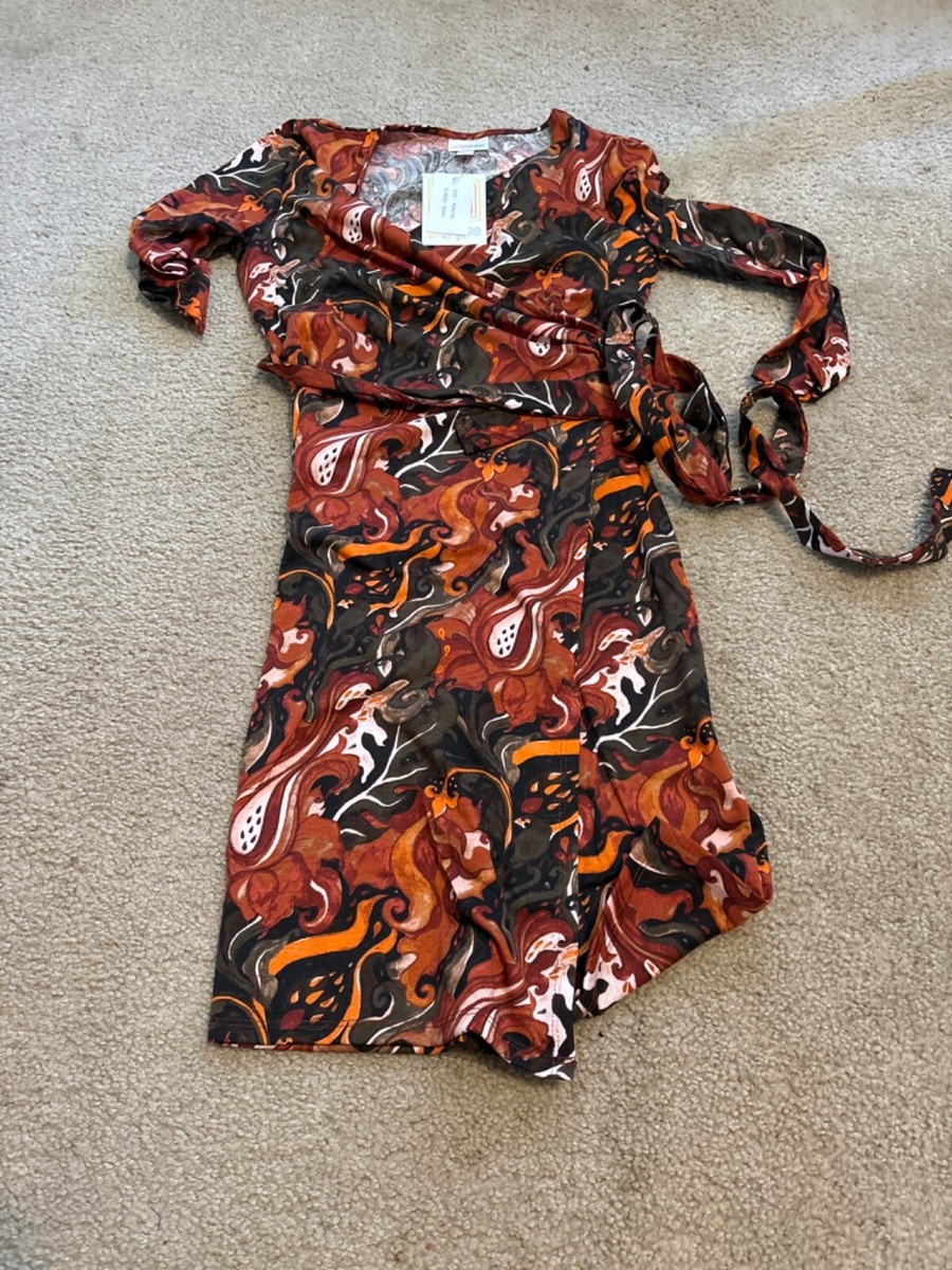 red aztec dress Rococo Sand Maya Womens Dress Red Aztec Boho Beaded Size Small