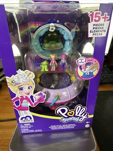 Polly Pocket Double Play Space Compact 2 In 1 Mattel Figures Brand New