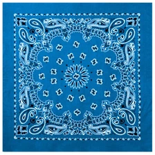 Rothco Jumbo Trainmen Paisley Bandana Cotton Royal Blue Headwrap FaceCover 27X27