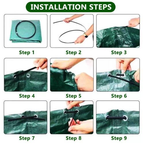 4/8tlg Gartensack Säcke Laubsack Gartenabfallbehälter 272/300L Gartentasche - Bild 9 von 28