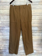Helmut Lang Brown Straight Leg Ulility Pants In Cigar Size 30 Excellent