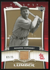 2005 Upper Deck Trilogy Lumber Gold Game Used Bat #RH Rogers Hornsby #2/25