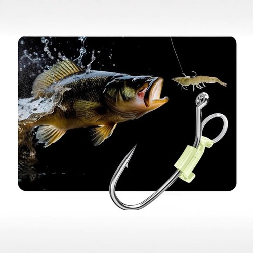 10/20pcs Live Shrimp Hooks Fishing Saltwater, Luminous Live Shrimp Hook Barbed - Picture 4 of 20