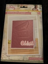 Crafters Companion 3D Embossing Folder Towering Teacups Garden Party NEW SEALED