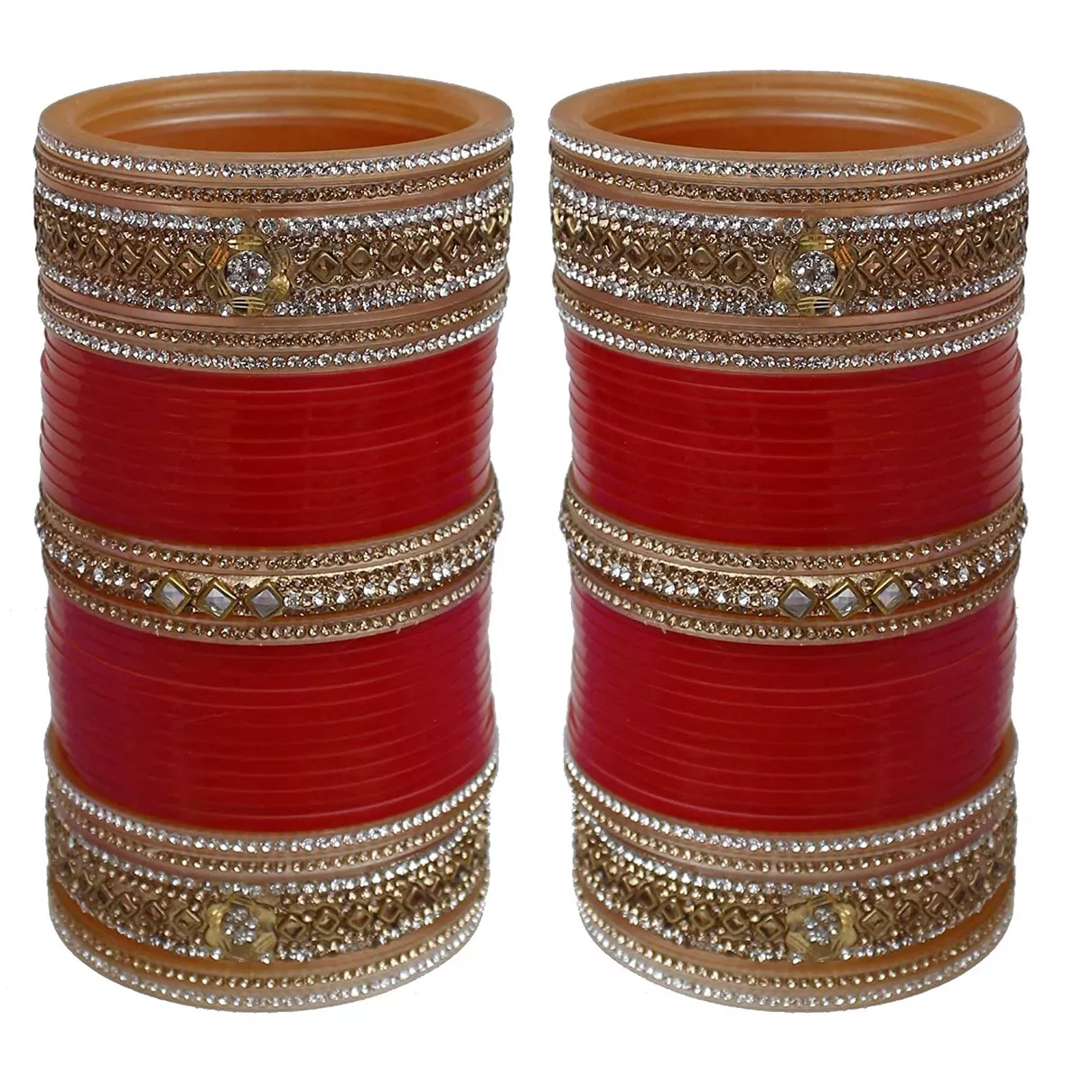 Red Designer Chura Bridal Punjabi Choora Fashion Traditional