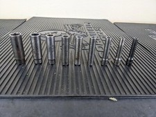 #ax810 Snap-on 6 Point Deep Industrial Non Impact Socket 1/4" Drive GSTM Set