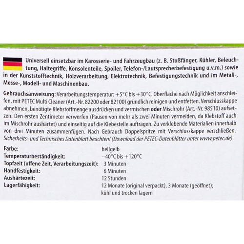 Petec Power BiBond 2 Komponenten Kleber Klebstoff Hochleistungsklebstoff 24 ml - Bild 5 von 5