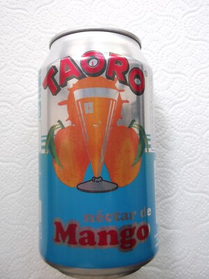 TAORO MANGO NECTAR from CUBA 2011 empty can 355ml top opened
