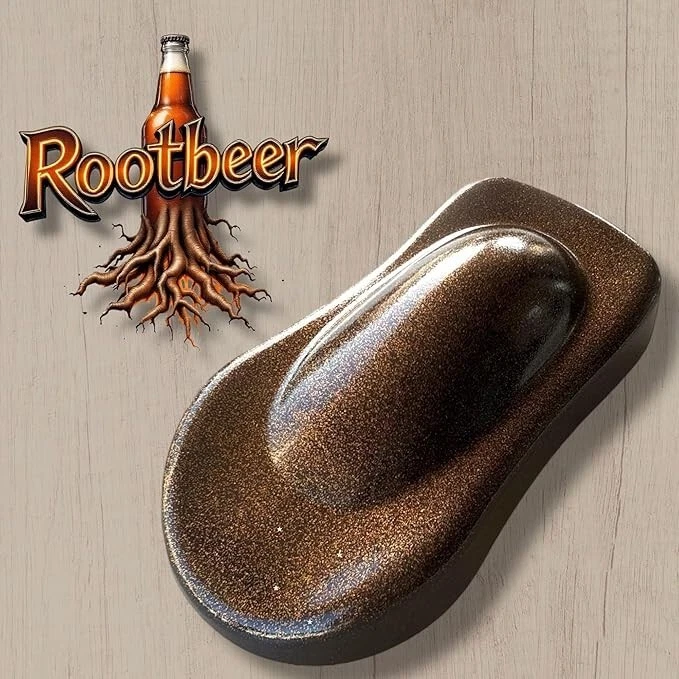 Capa base automotriz LiME LiNE Rootbeer copo de metal marrón listo para rociar - 1 galón Foto 2 de 4