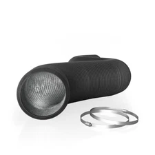 Flexible 12-Inch Four-Layer Aluminium Ducting, 8-Feet Long, Ventilation Exhaust