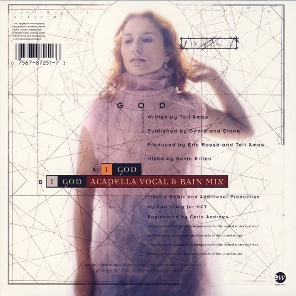 TORI AMOS 7" God UK 2-Sided PICTURE DISC 1994 w/INSERT rare MINT / UNPLAYED ! - Image 4 of 4