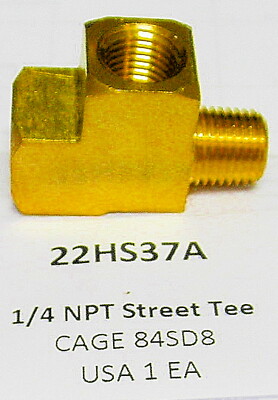 4730-00-014-6763 4730-00-277-9615 12601004 22HS37A Street Tee | eBay