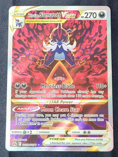 Hisuian Samurott VSTAR GG52/GG70 Holo Crown Zenith Galarian Gallery Pokemon NM