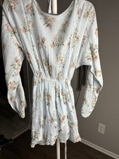 LoveShackFancy Noelle Dress LD124-410 Floral Balloon Sleeve Fit & Flare Mini XS