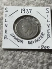 1937 .8 SILVER Canada  QUARTER