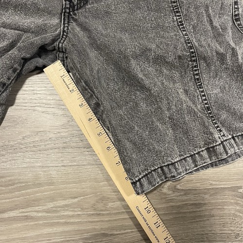 Vintage Levis Jean Shorts Sport Acid Gray Denim Made in USA 80s 90s L Spell out - Picture 10 of 10
