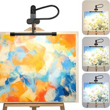 Lustaled Easel Lamp for Artists, Desk Lamp Clamp 360� Gooseneck, USB Music Sta