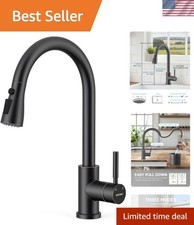 Lead-Free 1-Hole Kitchen Faucet with Pull Down Sprayer - Leak Resistant Design
