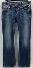 Miss Me JE5124el Signature Boot Cut Denim Blue Jeans Women's Sz 28 Bling