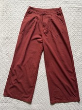 Cider Wide Leg Medium Lightweight Pants in Deep Orange Red Color