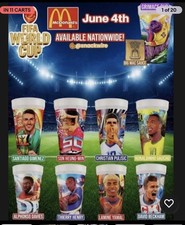 COMPLETE SET McDonald's 2026 FIFA World Cup Collectible Cups OPENED IN HAND