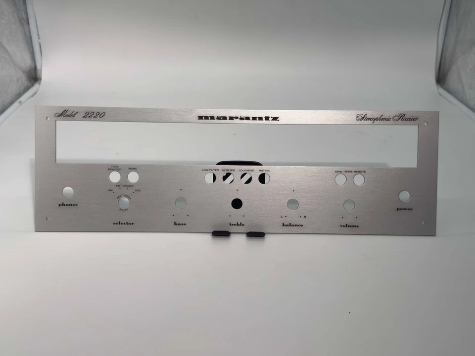 Custom Anodized Faceplate for Marantz 2220 Receiver– Laser Engraved – Aluminum - Image 3 of 4