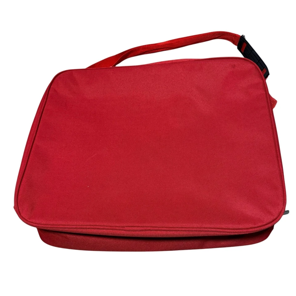 Bernina Sewing Machine Carry Case Bag Red Shoulder Strap Organizer Covers Set - image 3 of 4