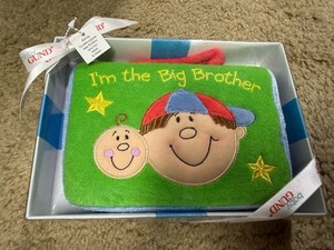 Baby Gund: I’M THE BIG BROTHER Photo Book Terrycloth Kids/baby Toy NEW In Box