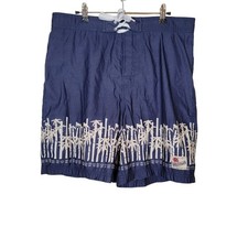 Vintage Rare Tommy Hilfiger Shorts Men Board Shorts Swimming Trunks Blue Large