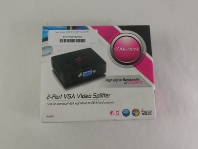 Los Von 2 Neuen Aluratek AV502 2-Port VGA Video Splitter