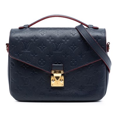 Louis Vuitton Monogram Empreinte Pochette Metis Pre-Loved Satchel Marine