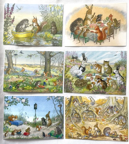 MOLLY BRETT*Postcard*Nostalgia*TrafficLight*Shopping*Picnic*Gardeners..10 x15cm