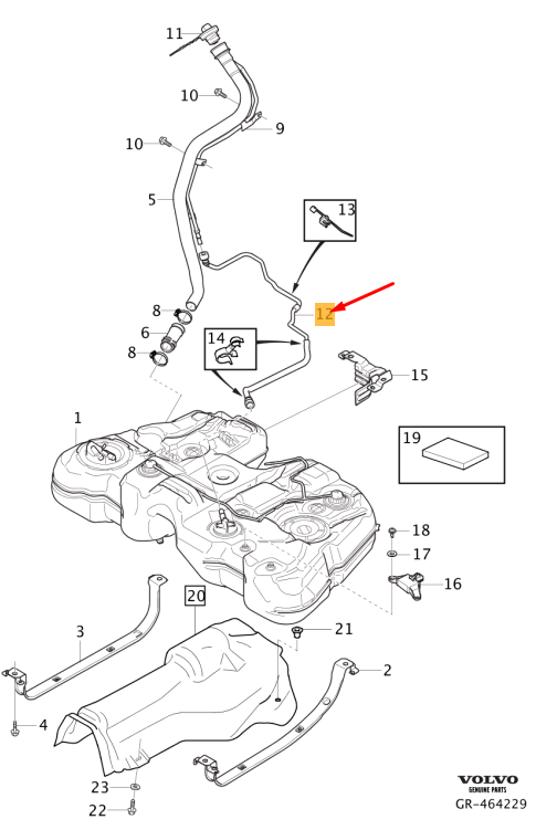 VOLVO V60 MK1 Evaporator Pipe 31372739 NEW GENUINE