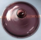 Vintage 8 " Pyrex V 2 5 C A Round Cranberry Ribbed Glass Replacement Lid