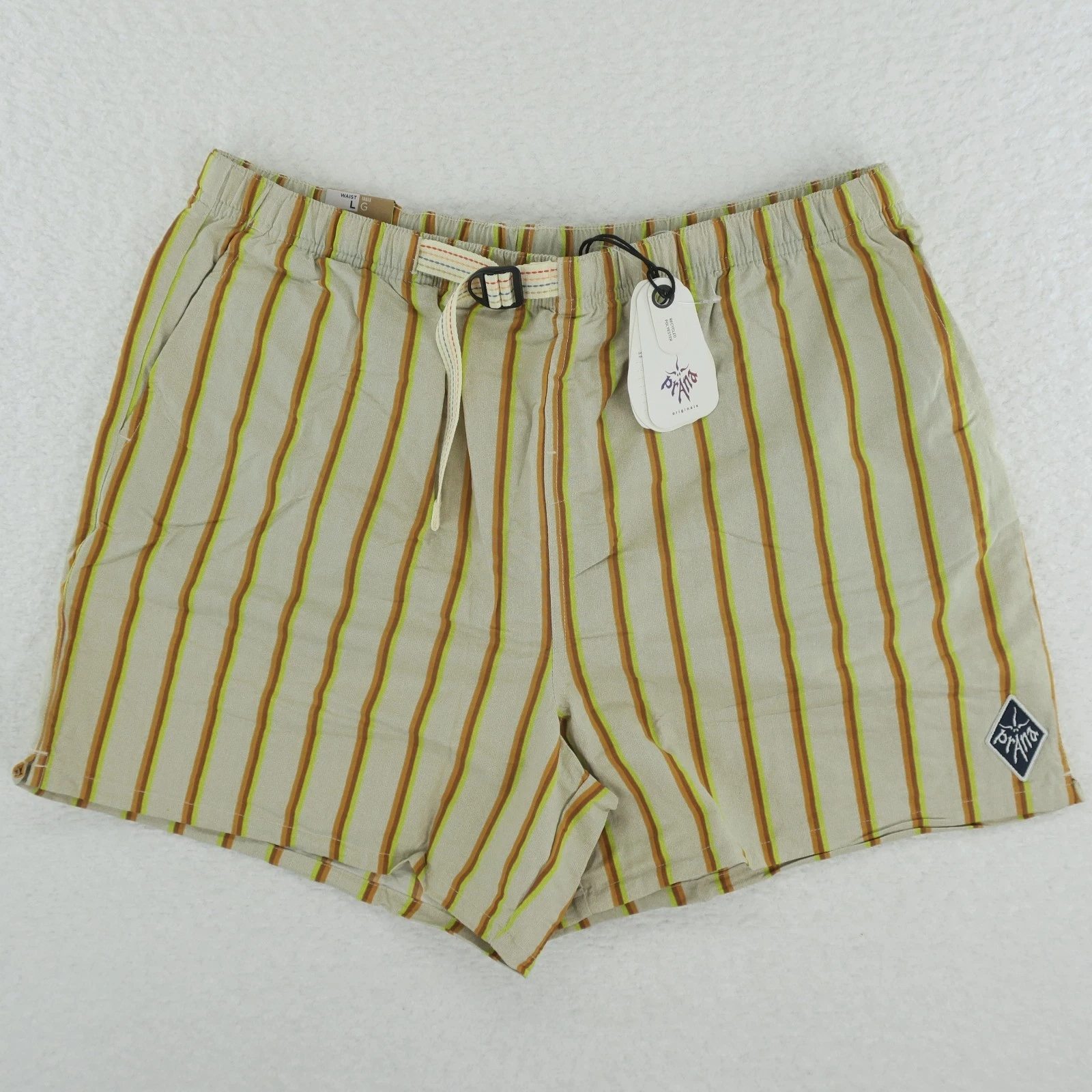 prAna Indio Heritage Shorts Hiking Outdoors Nylon Mens Large Retail $75
