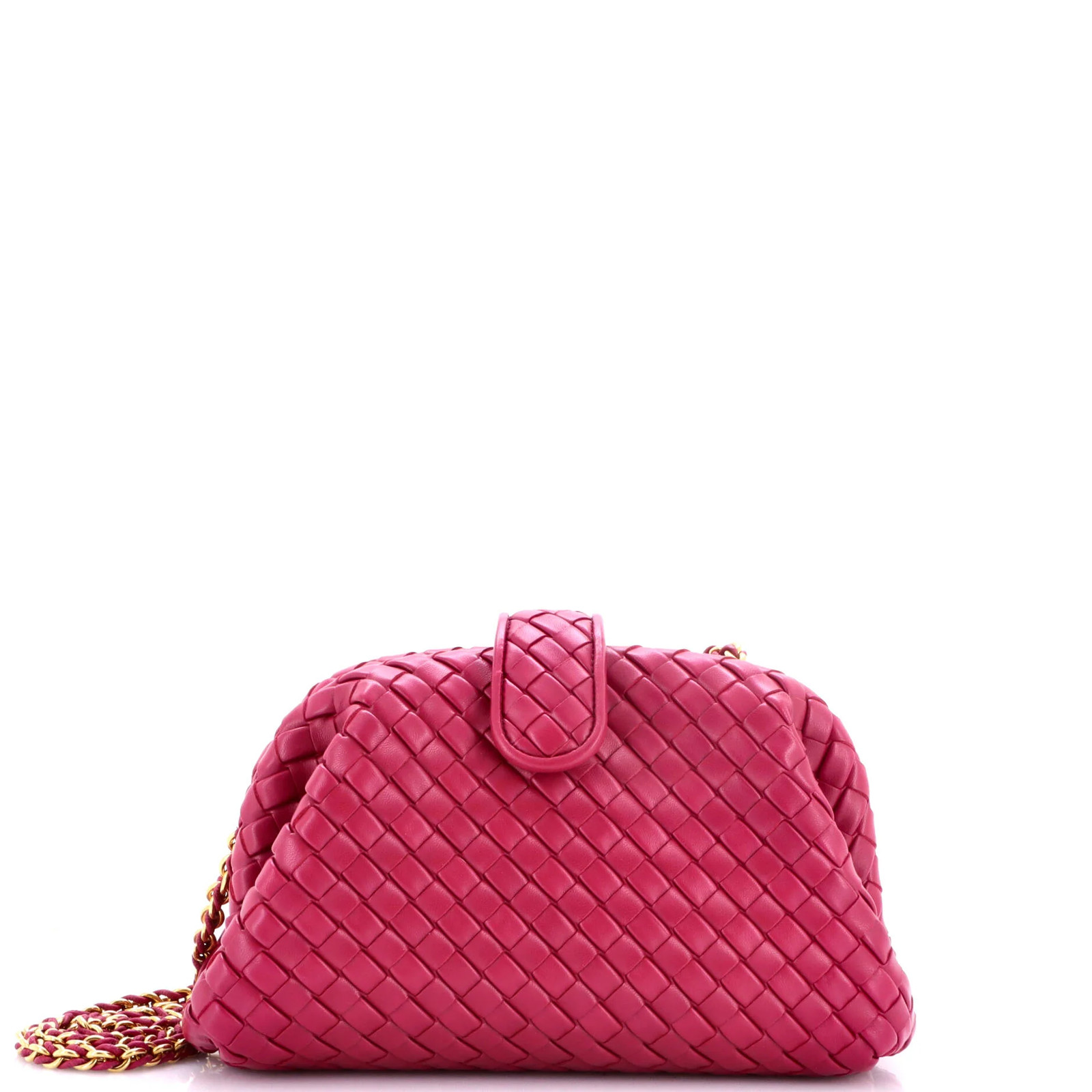 Bottega Veneta Lauren 1980 Clutch with Chain Intrecciato Nappa Teen