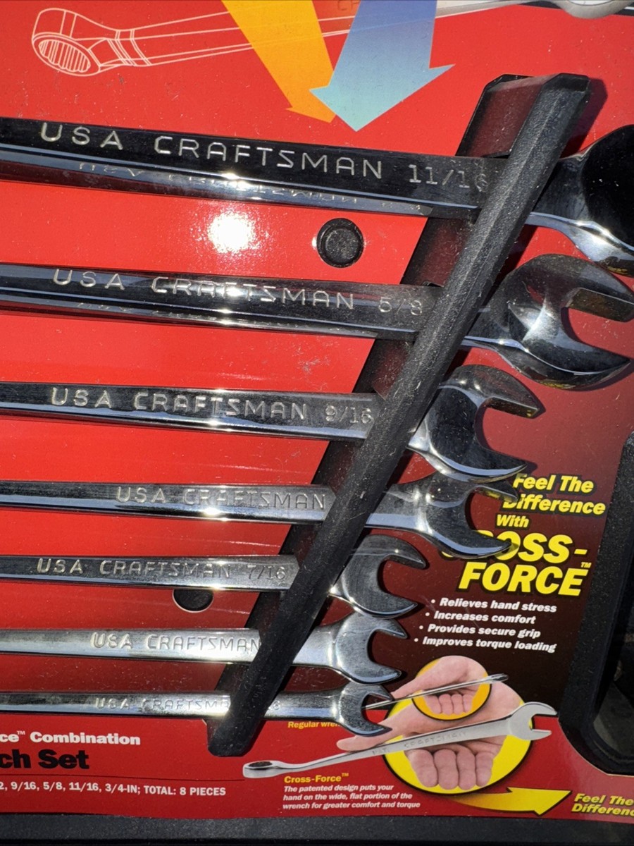 Sears Craftsman Nos 16pc Sae Metric CrossForce Wrench Sets 46521