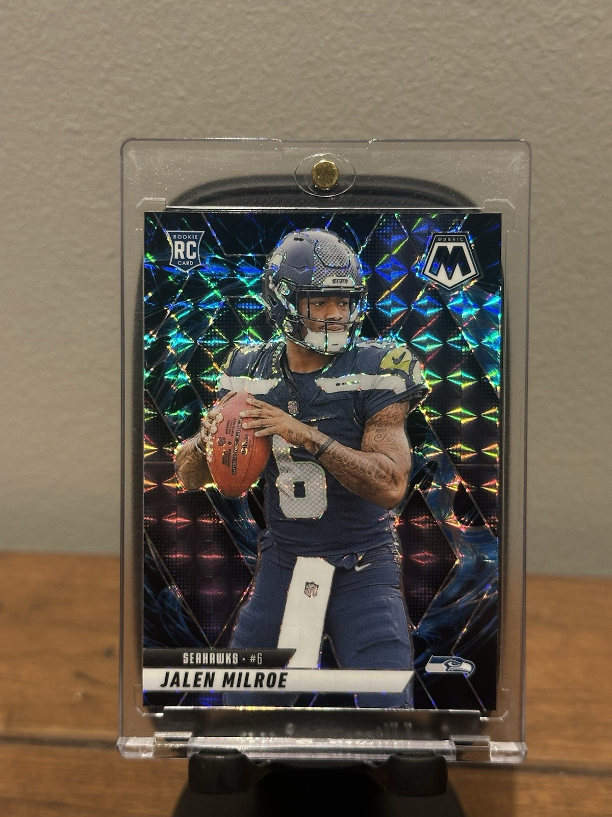 2025 Mosaic Jalen Milroe Genesis Case Hit #322 Seahawks