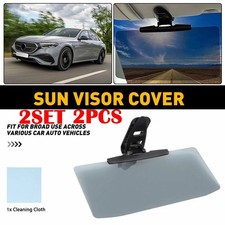 2PC Automotive Sun Visor Extender Sunshade Protection Clip on Anti-Glare Gray EK