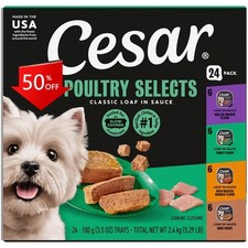 Cesar Classic Loaf in Sauce Variety Pack with Chicken Wet Dog Food - 3.5oz/24ct