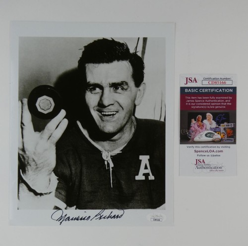Maurice Richard Signed 8x10 Photo Hockey Montreal Canadiens JSA COA - Picture 1 of 5