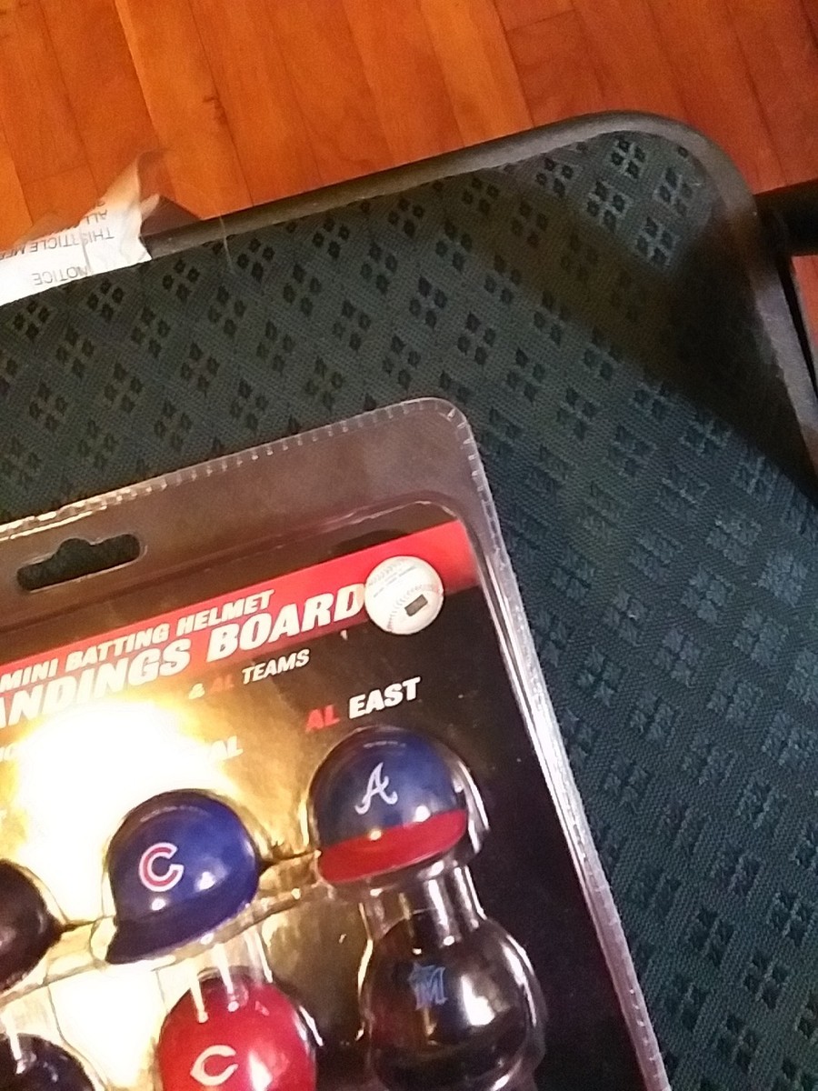 Rawlings Official MLB Mini Batting Helmet Standing Board All 30 NL