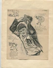 VINTAGE 1941 BOBO NEWSOM DETROIT TIGERS AUTOGRAPHED ORGINAL PENCIL SKETCH
