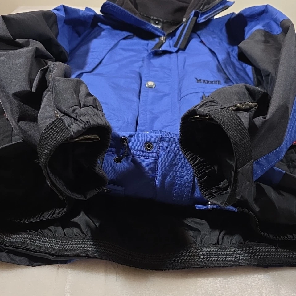 Chaqueta de esquí de colección marca Marker azul y negra con capa interior negra para hombre mediana usada en excelente estado Foto 4 de 4