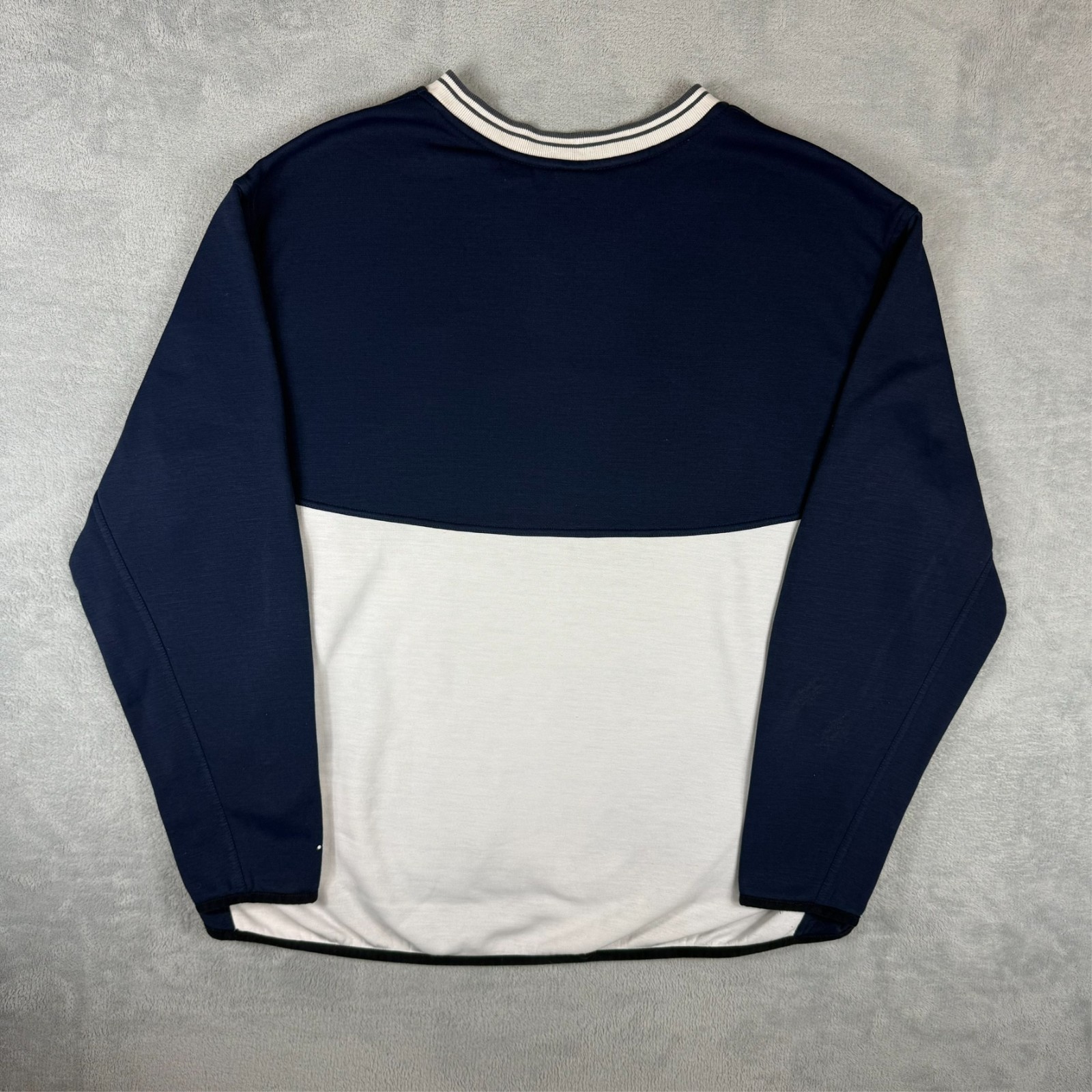 Vintage Nike 1990s Court Agassi Navy White Swoosh V Neck Oversized XL Sweatshirt image 8