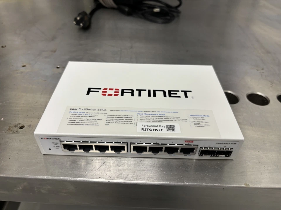 Fortinet FortiSwitch FS-108F-POE Switch Network Gigabit Ethernet New Open Box - Image 3 of 4